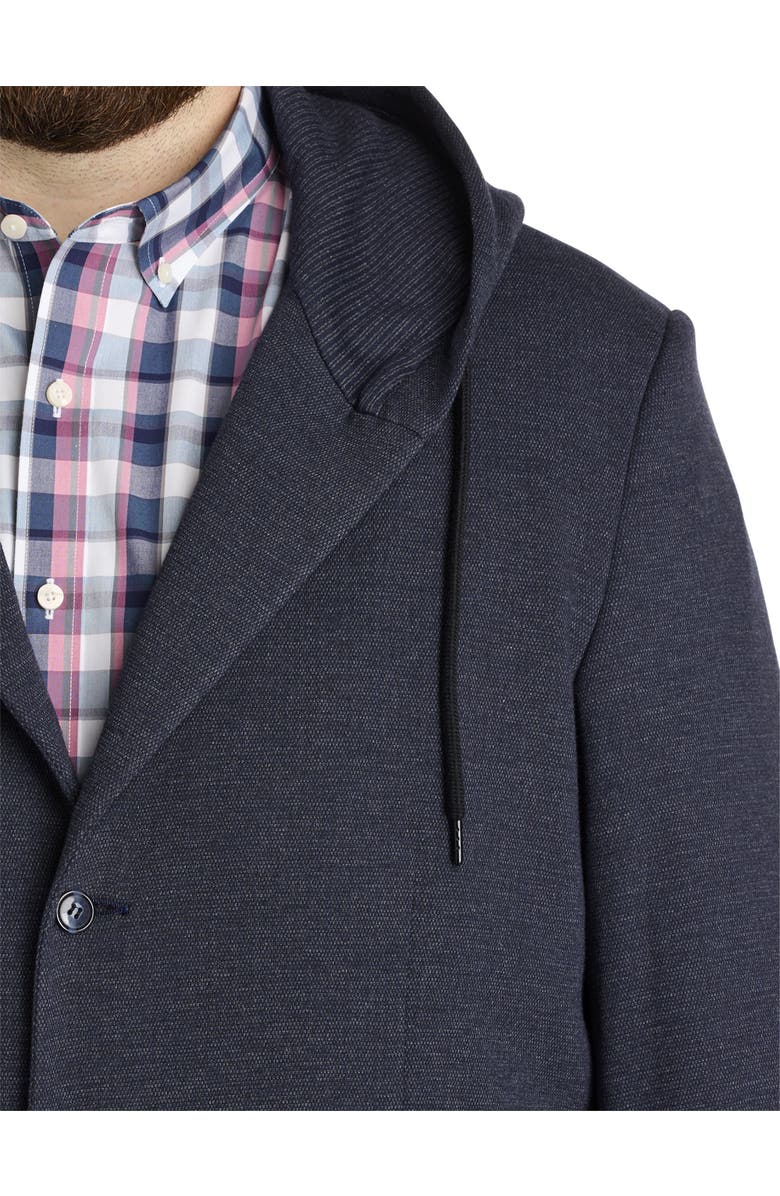 Synrgy by DXL Big & Tall Hooded Sport Coat, Alternate, color, Navy