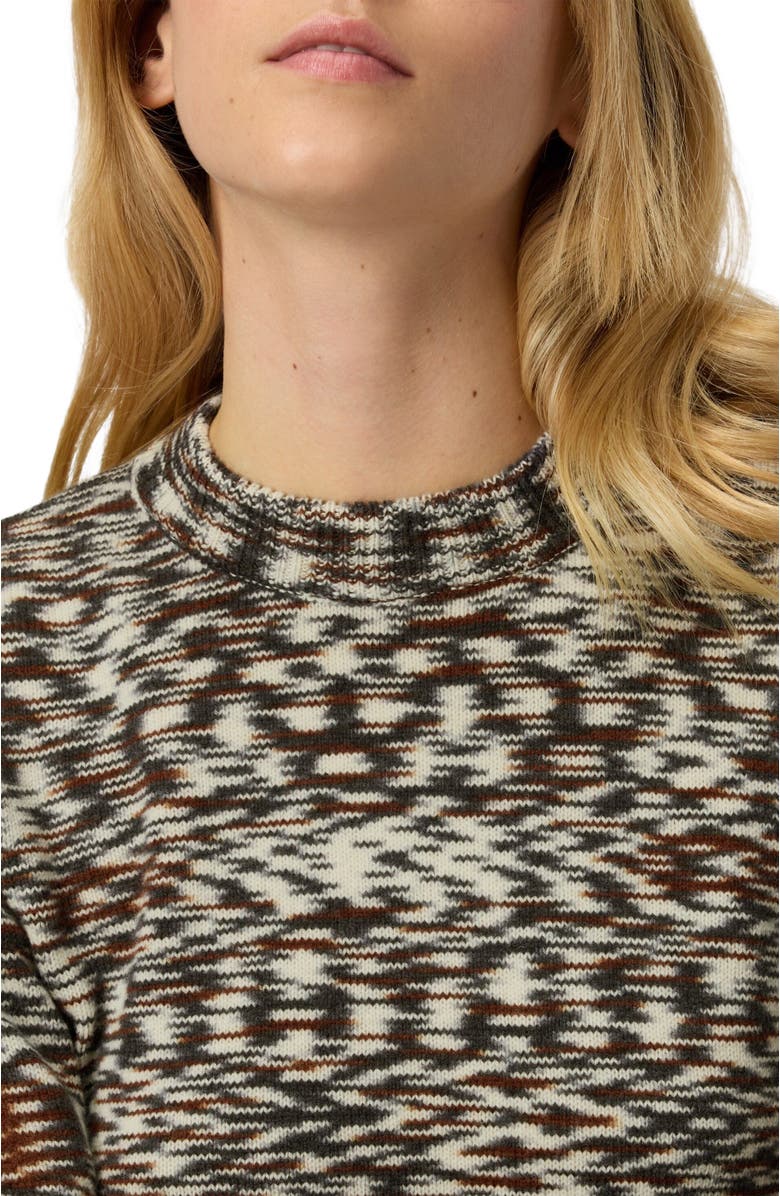 Missoni Crew Neck Sweater With Flame Pattern, Alternate, color, Black 
Brown