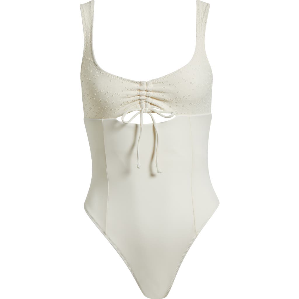 PACSUN PACSUN MAEVE EYELET ONE-PIECE SWIMSUIT