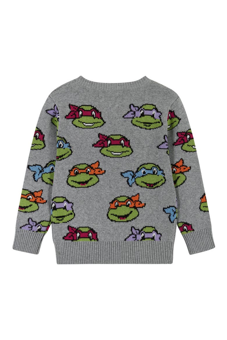 x Teenage Mutant Ninja Turtles® Jacquard Sweater, Alternate, color, GREY TURTLES