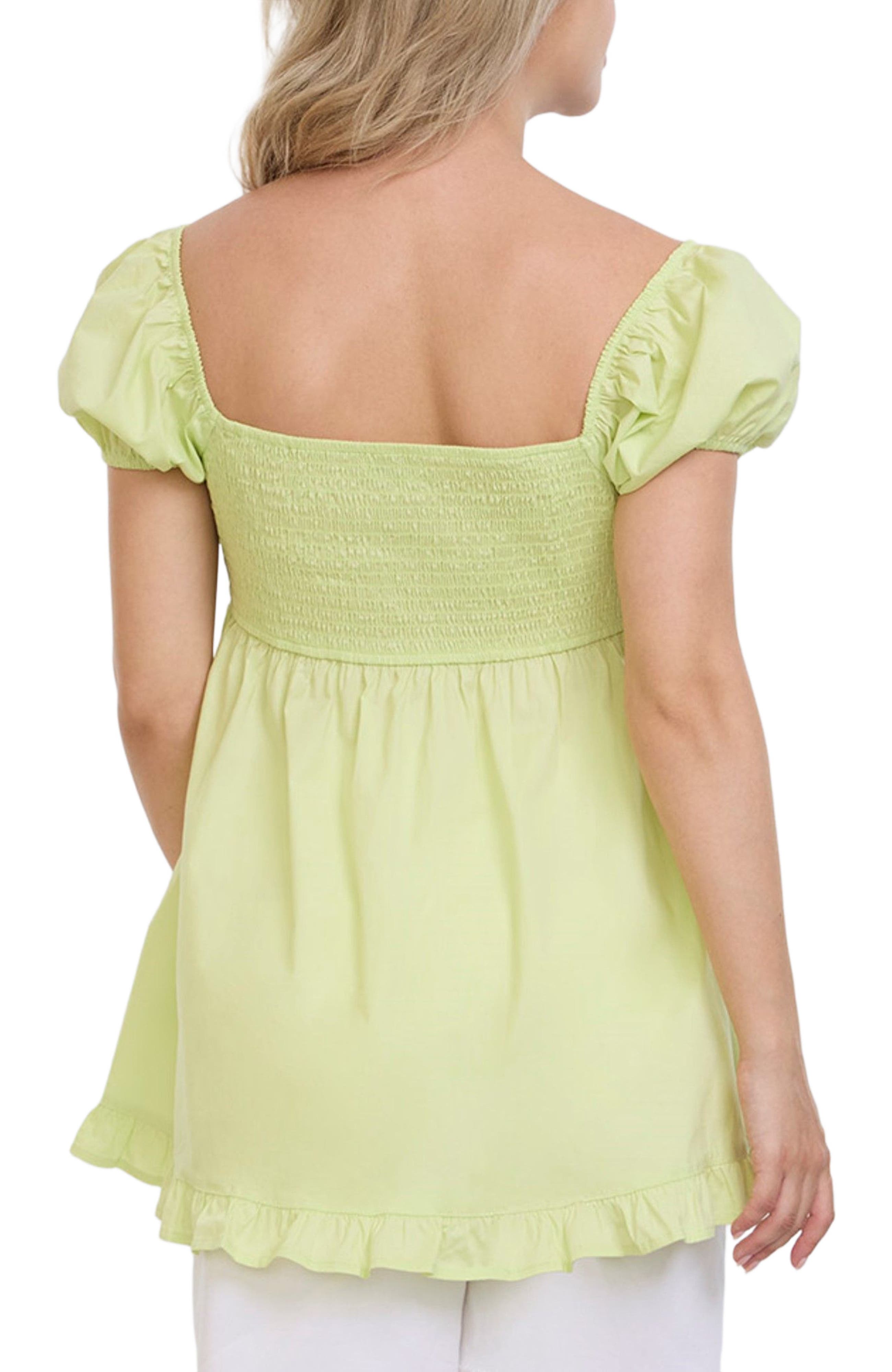 MOTHERHOOD MATERNITY Off the Shoulder Short Sleeve Babydoll Maternity ...