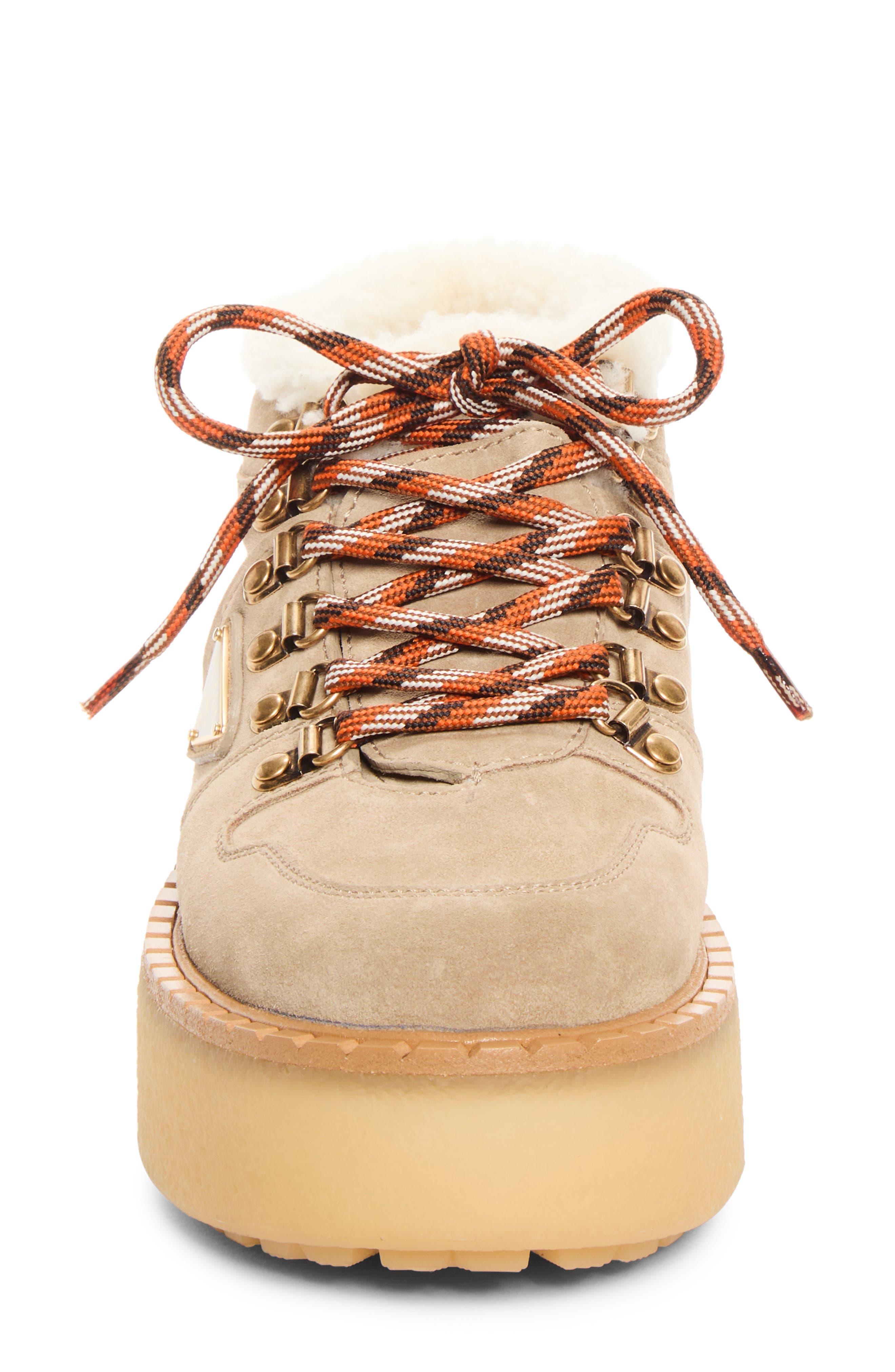 Genuine Shearling Platform Boot, Alternate, color, DESERTO