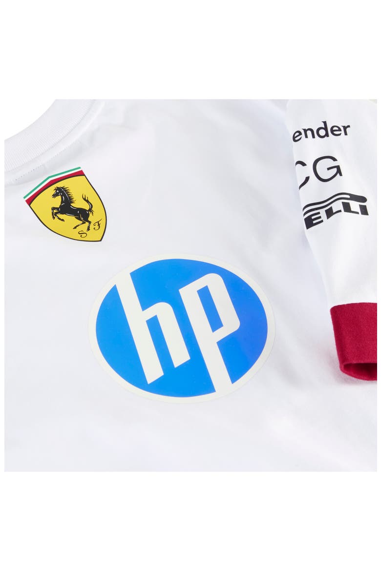 x 2025 Scuderia Ferrari HP Driver T-Shirt, Alternate, color, PUMA WHITE
