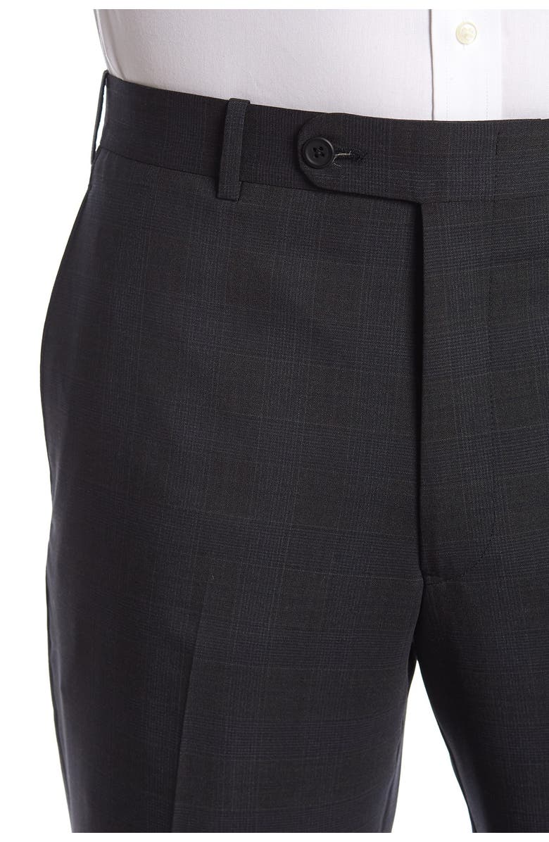 JB Britches Logan Charcoal Plaid Print Two Button Notch Lapel Suit, Alternate, color, 