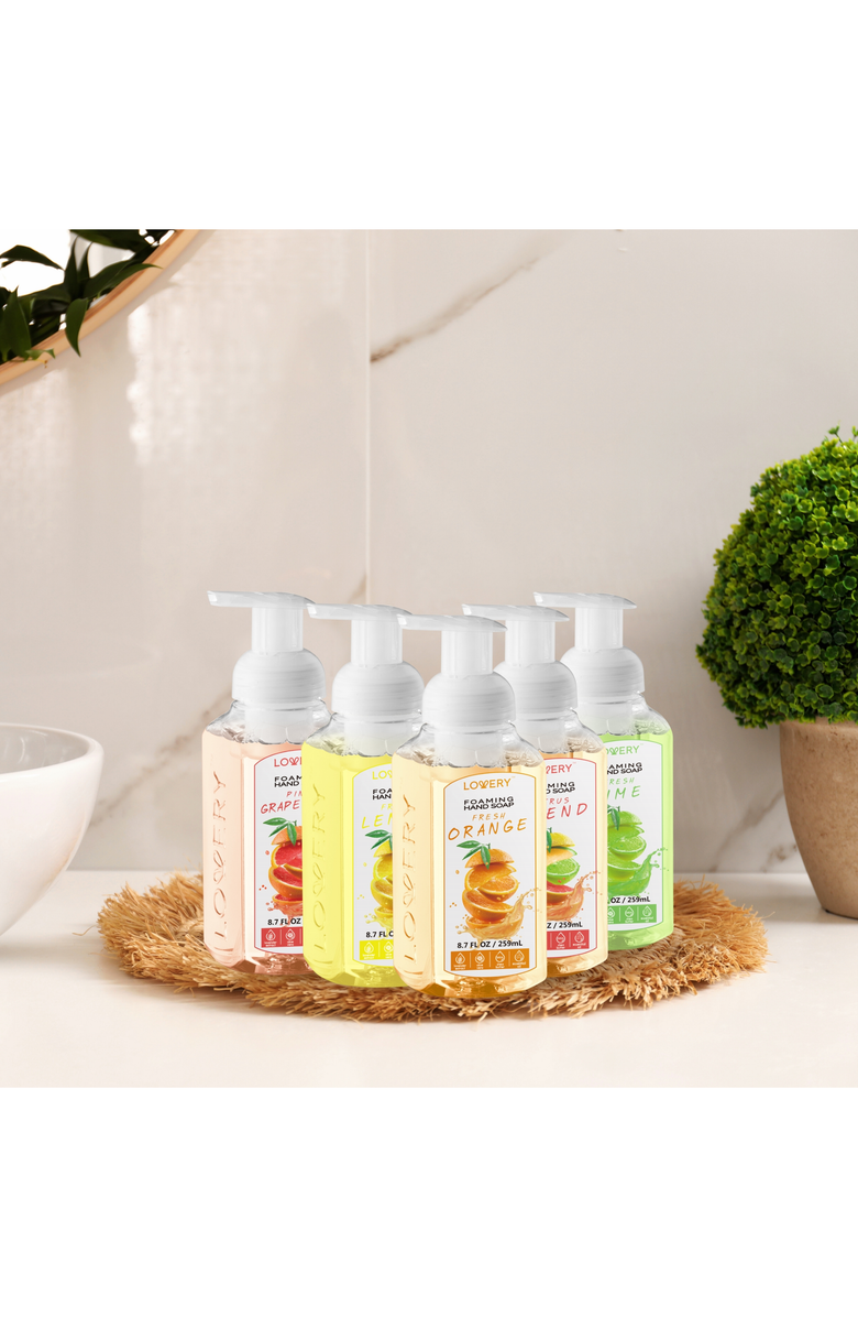 Lovery Citrus Foaming Hand Soap Multipack, Alternate, color, 5 Pack