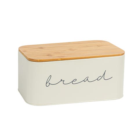Metal "bread" Bin with wood Lid