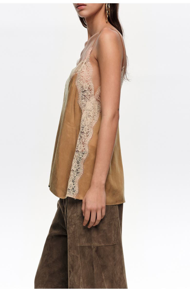 Bimba y Lola Lace Camisole Top, Alternate, color, Toffee