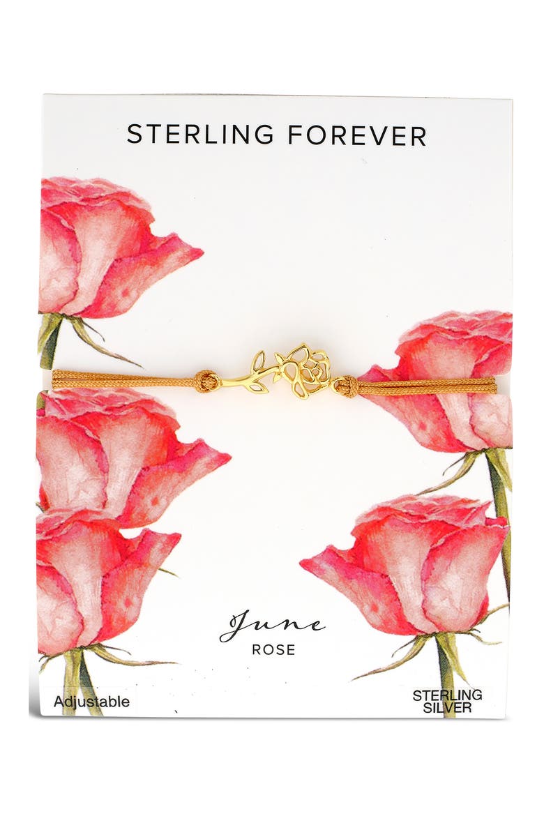 Birth Flower Bracelet, Main, color, GOLD- JUNE