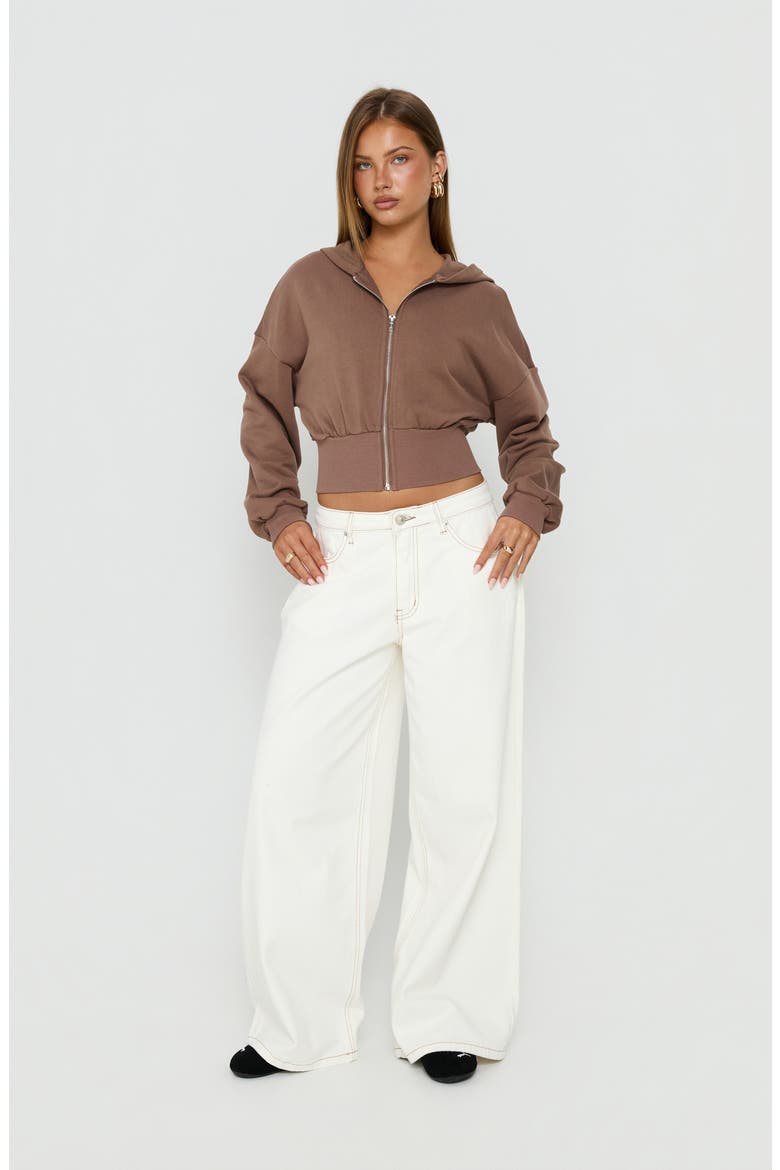 Naylor Mid Rise Wide Leg Jeans, Alternate, color, CREAM