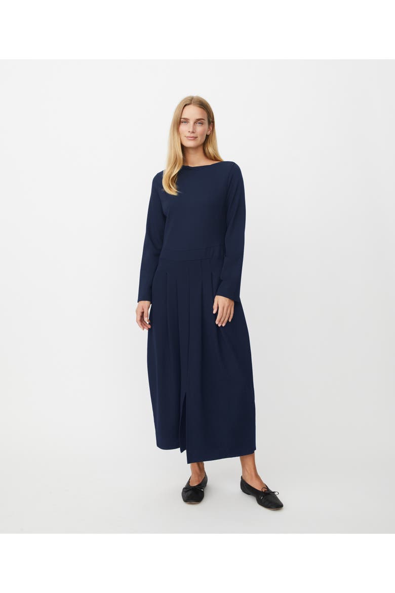 MaNaelise Long Sleeve Maxi Dress, Main, color, Navy Blazer