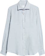 Eleventy Linen Button-Up Shirt