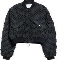 Cecilie Bahnsen Callie Embroidered Crop Bomber Jacket