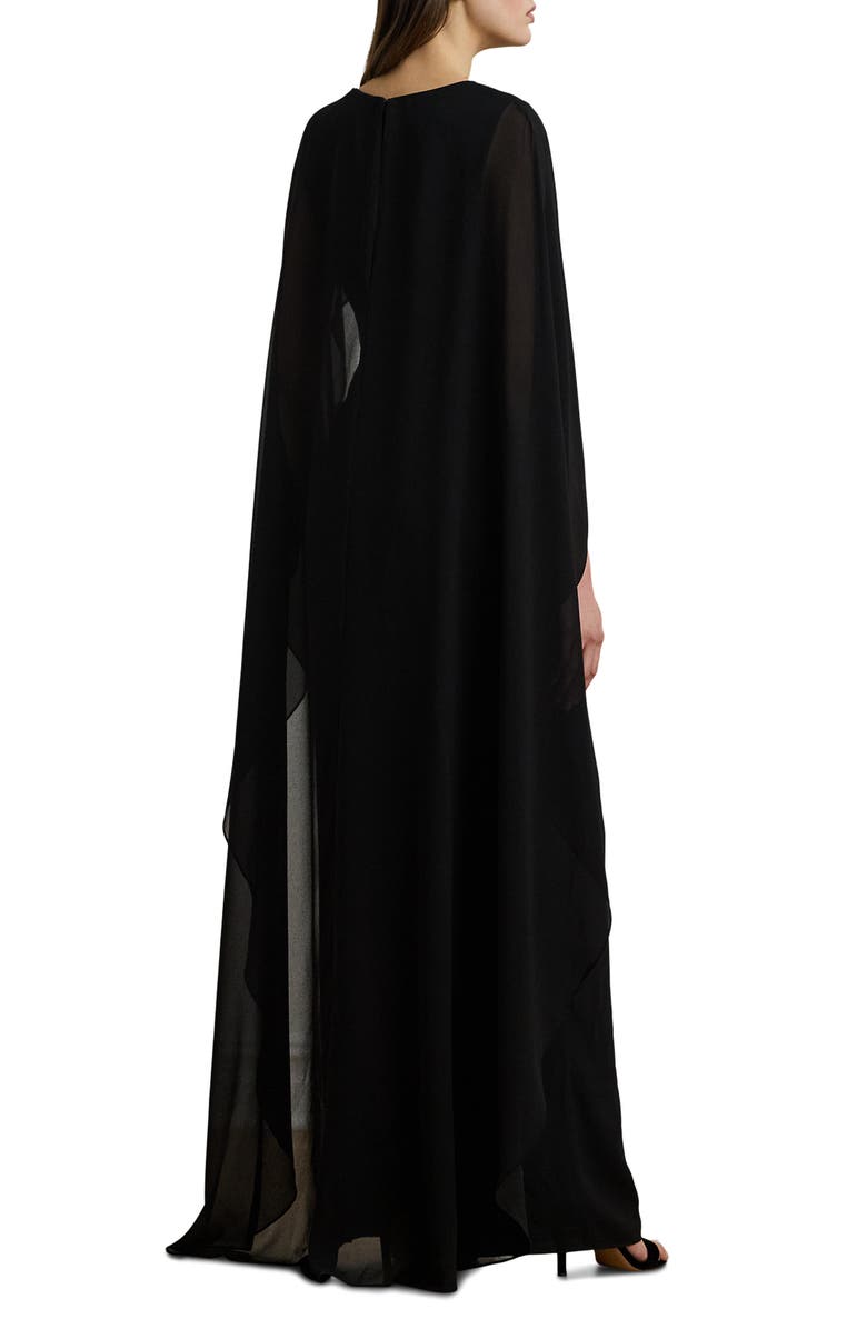Semisheer Capelet Georgette Gown