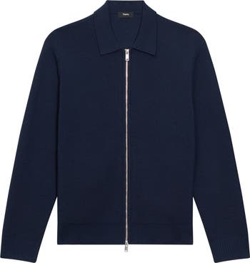 Theory Cameron Merino Wool Zip Cardigan | Nordstrom