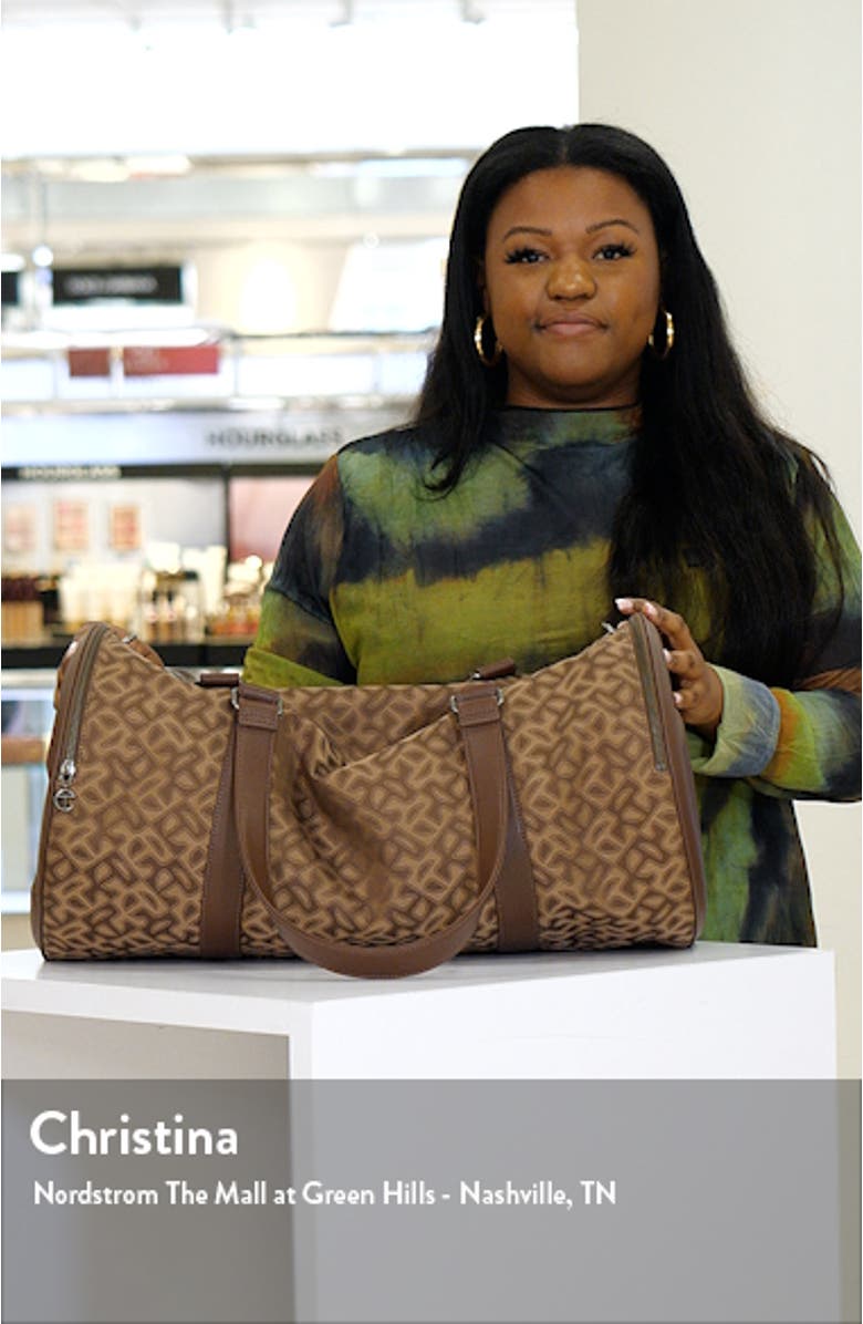 Large Monogram Jacquard Duffle Bag, sales video thumbnail