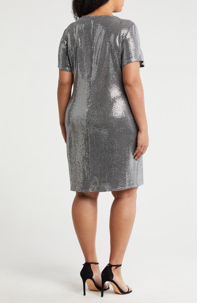 bebe Disco Dot T-Shirt Dress, Alternate, color, 