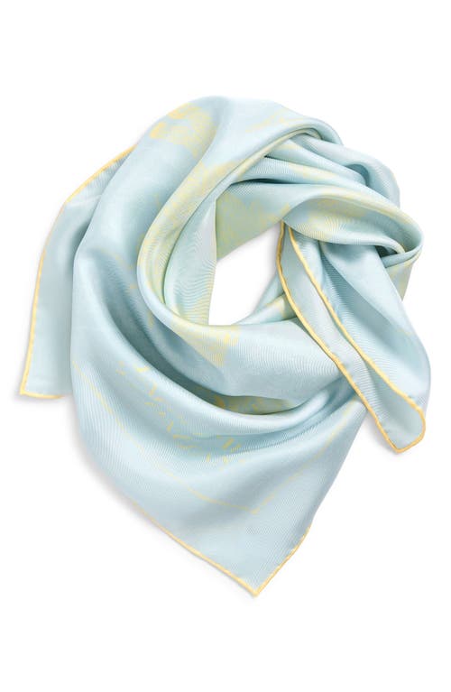 Jacquemus Le Foulard Paysan Silk Square Scarf In Blue