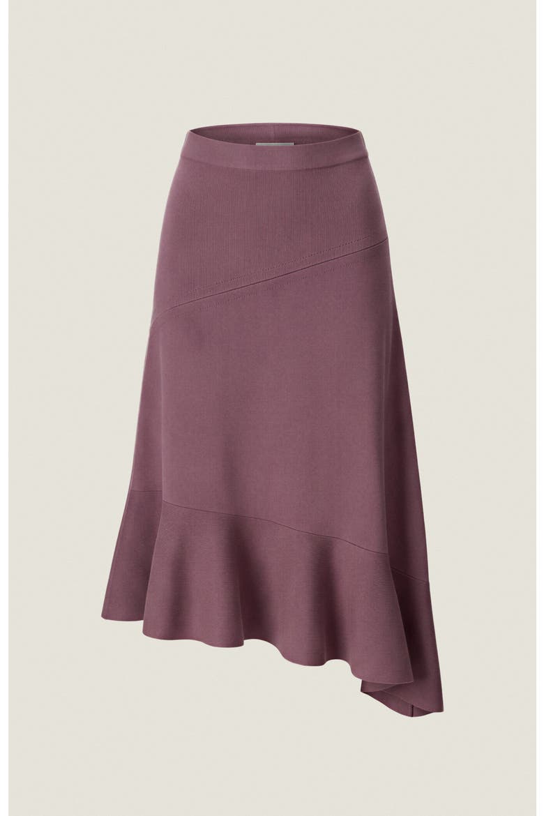 Jocelyn Asymmetrical Sweater Skirt, Alternate, color, Soft Plum