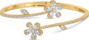 EYE CANDY LOS ANGELES Patricia Cubic Zirconia Flower Cuff Bracelet