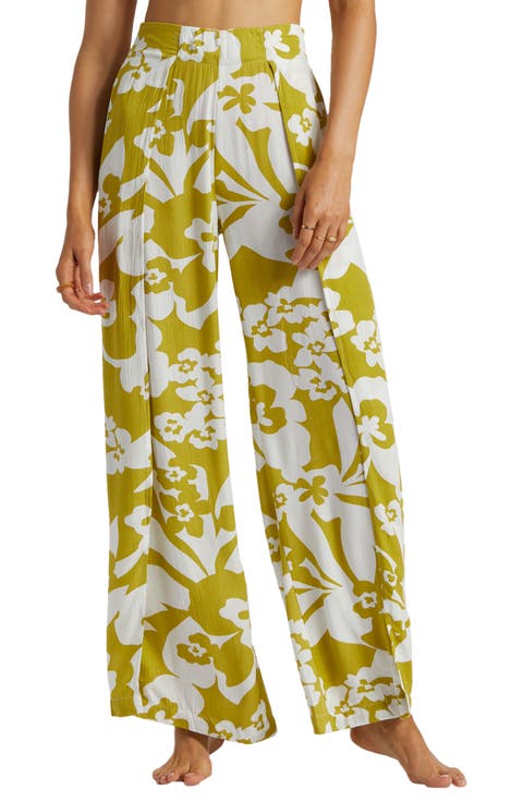 Split Spirit Floral Wide Leg Pants