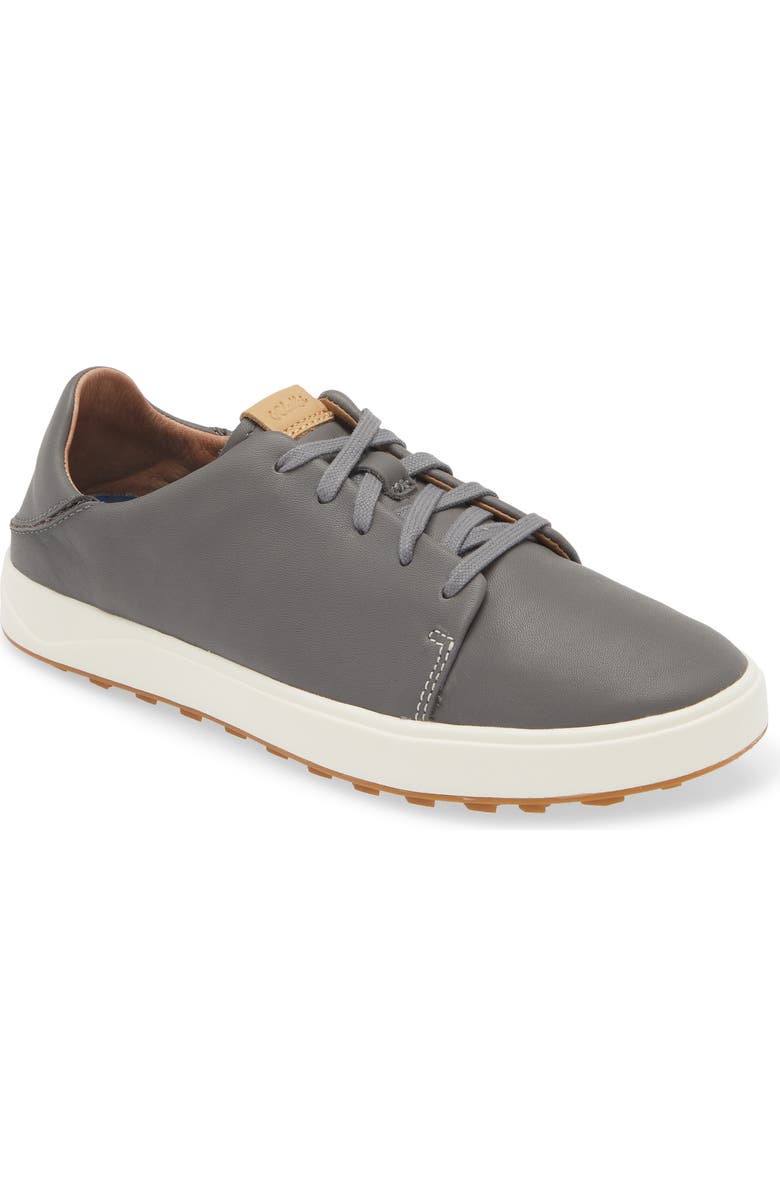 OluKai Wailea Waterproof Spikeless Golf Shoe, Main, color, Stone/ Stone