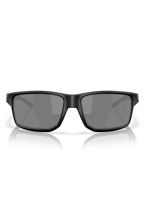 Oakley Gibston XL 62mm Rectangular Prizm™ Wrap Sunglasses in Matte Black 