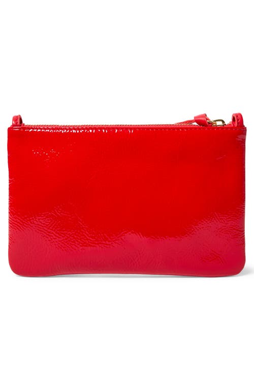 Clare V . Leather Clutch With Tabs In Pattern