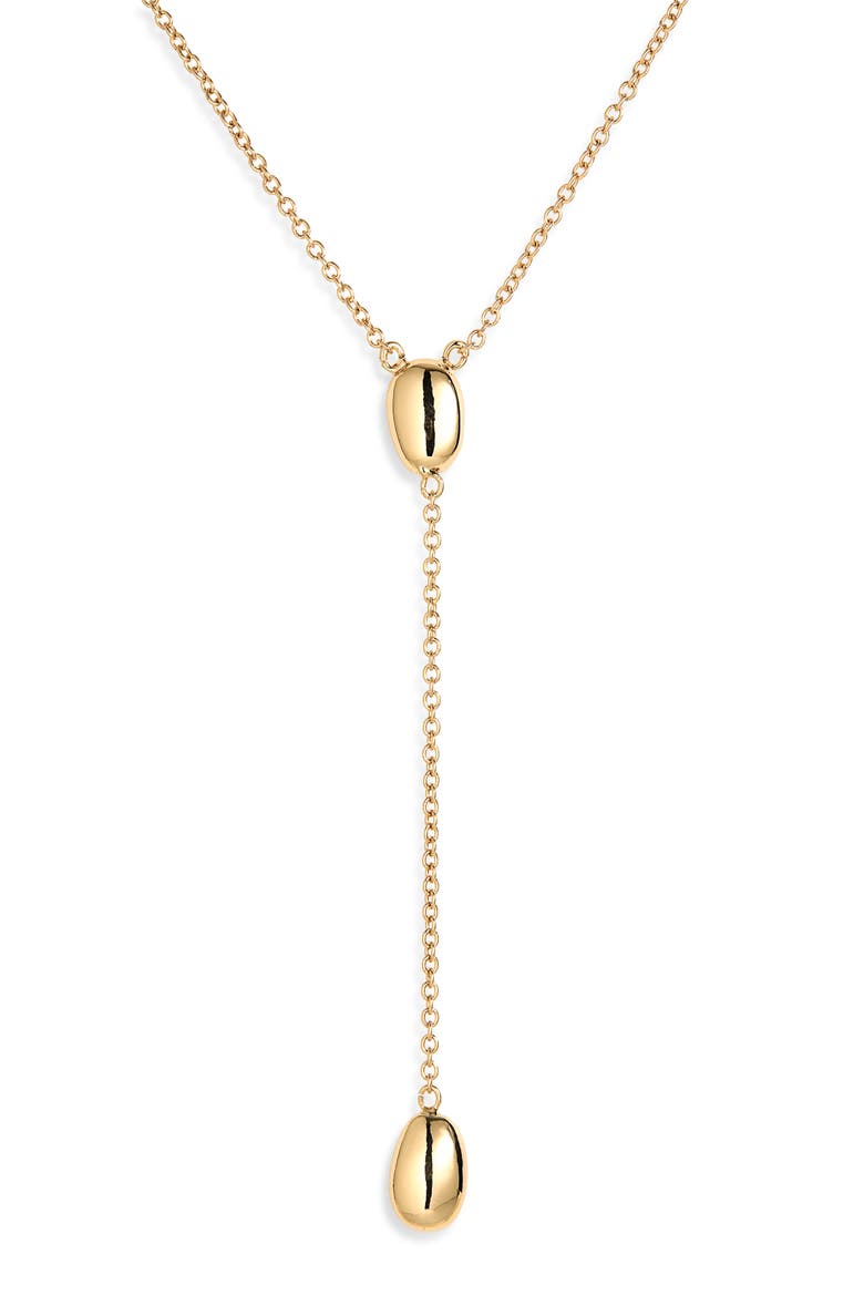 Free Form Lariat Necklace, Main, color, GOLD
