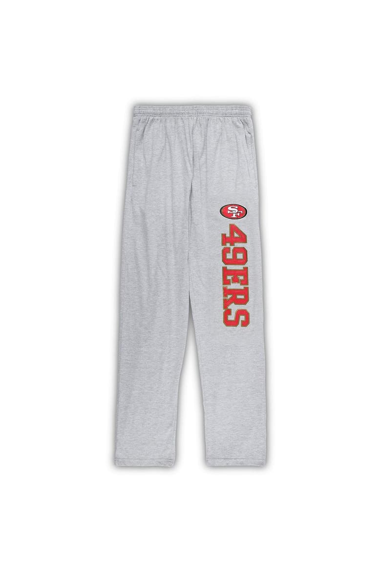 Men's Concepts Sport Scarlet/Heather Gray San Francisco 49ers Big & Tall T-Shirt & Pajama Pants Sleep Set, Alternate, color, Scarlet