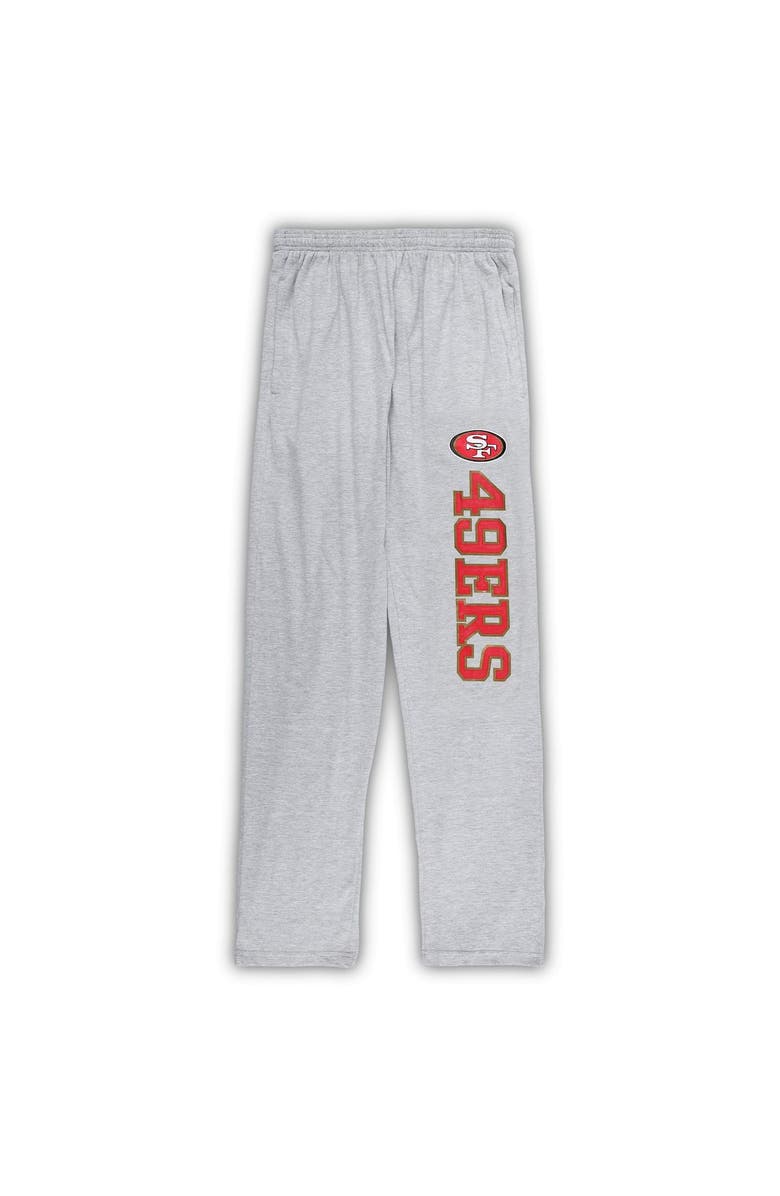 CONCEPTS SPORT Men's Concepts Sport Scarlet/Heather Gray San Francisco 49ers Big & Tall T-Shirt & Pajama Pants Sleep Set, Alternate, color,