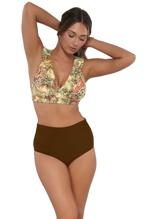 SUNSETS SUNSETS CAPRI HIGH WAIST BIKINI SWIM BOTTOMS