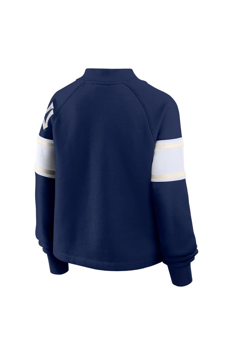 FANATICS Women's Fanatics Navy New York Yankees Oversized Toss Sweep Raglan Pullover Sweatshirt, Alternate, color, Navy