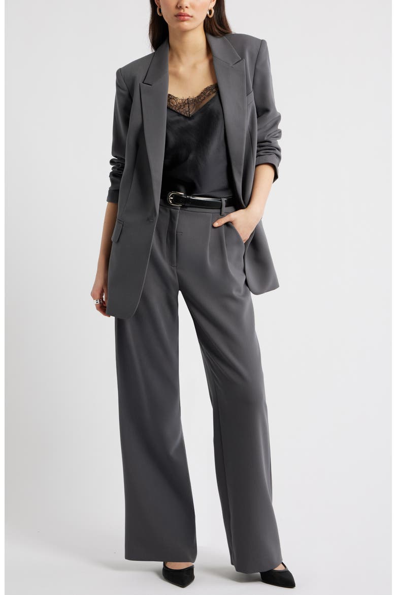 Icon Twill Relaxed Blazer, Alternate, color, GREY MAGNET