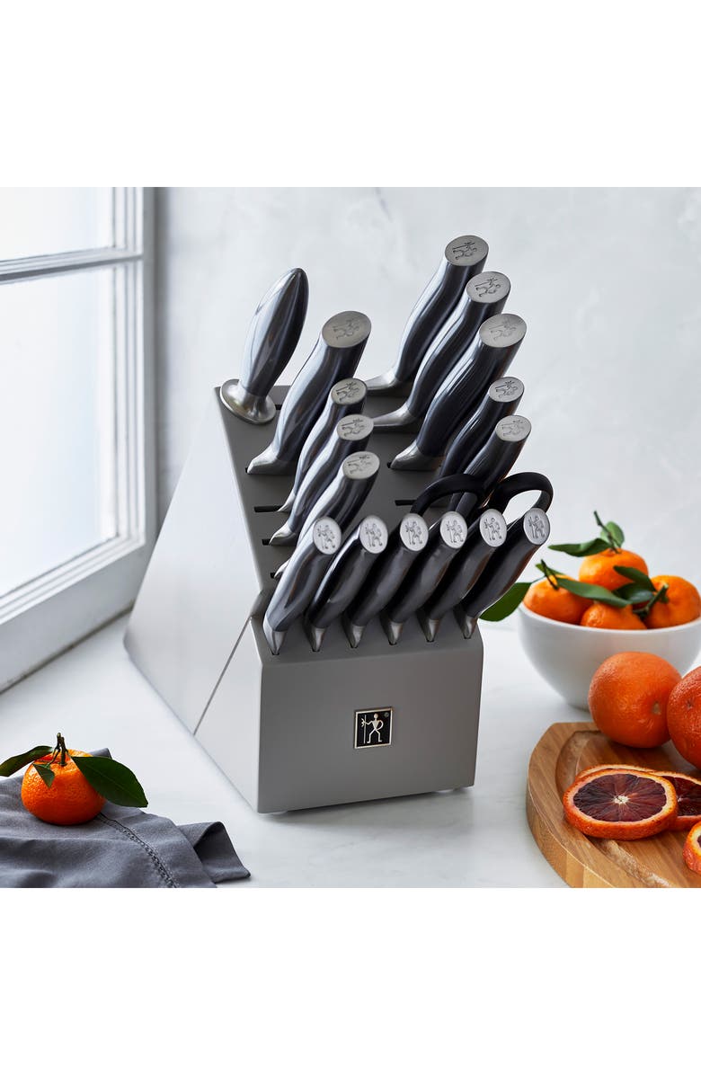 HENCKELS CUTLERY Graphite Stainless Steel Knife Block 18-Piece Set, Alternate, color, Graphite