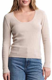 Barefoot Dreams® CozyChic® Ultra Lite® Scallop Scoop Neck Lounge Top