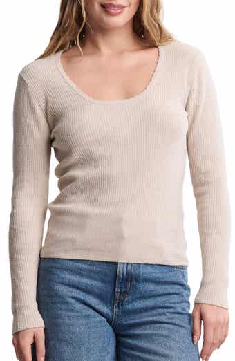 Barefoot Dreams® CozyChic® Ultra Lite® Scallop Scoop Neck Lounge Top