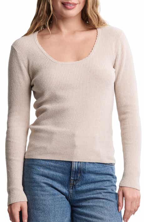 Barefoot Dreams® CozyChic® Ultra Lite® Scallop Scoop Neck Lounge Top