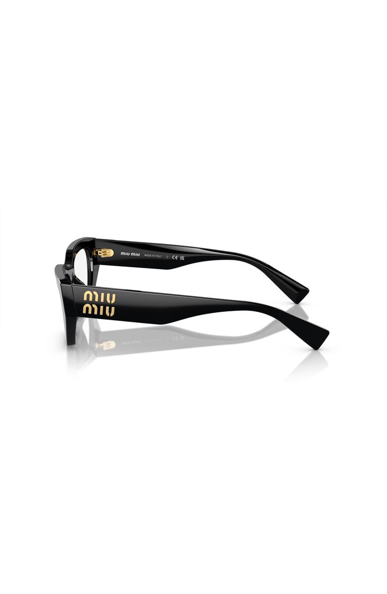 Miu Miu 53mm Irregular optical glasses, Alternate, color, Black