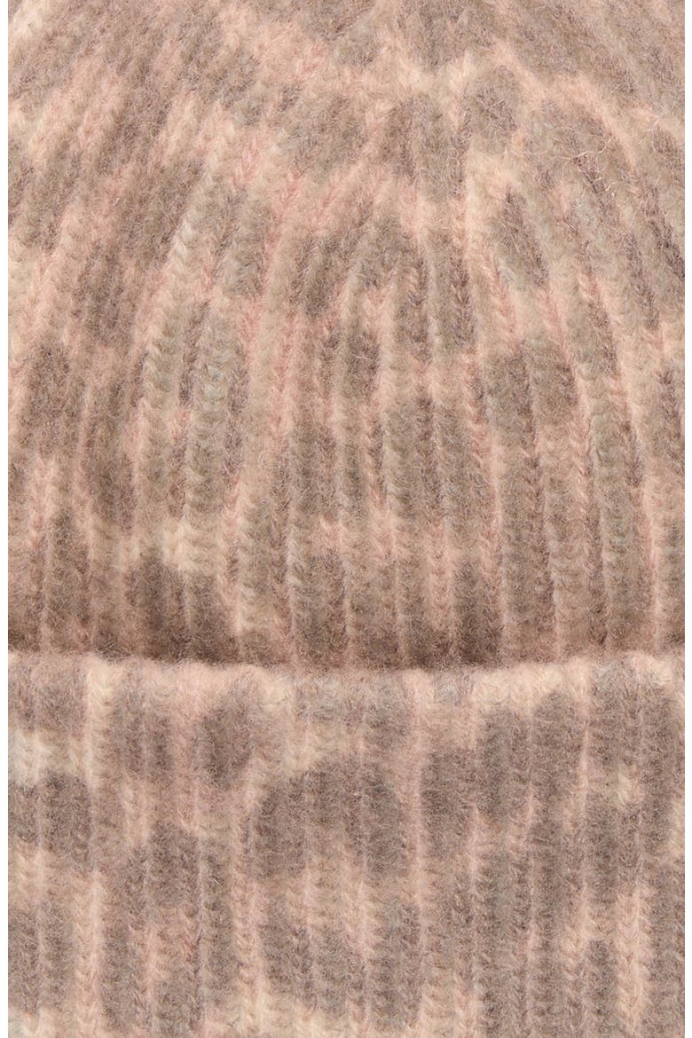 Leopard Wool & Recycled Wool Blend Beanie, Alternate, color, LEOPARD