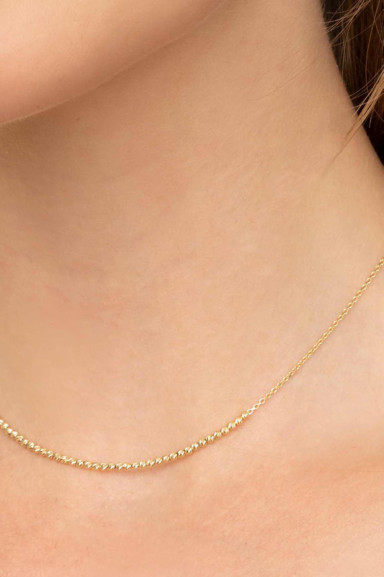 14K Yellow Gold Celebration Ball Choker, Alternate, color, Yellow Gold