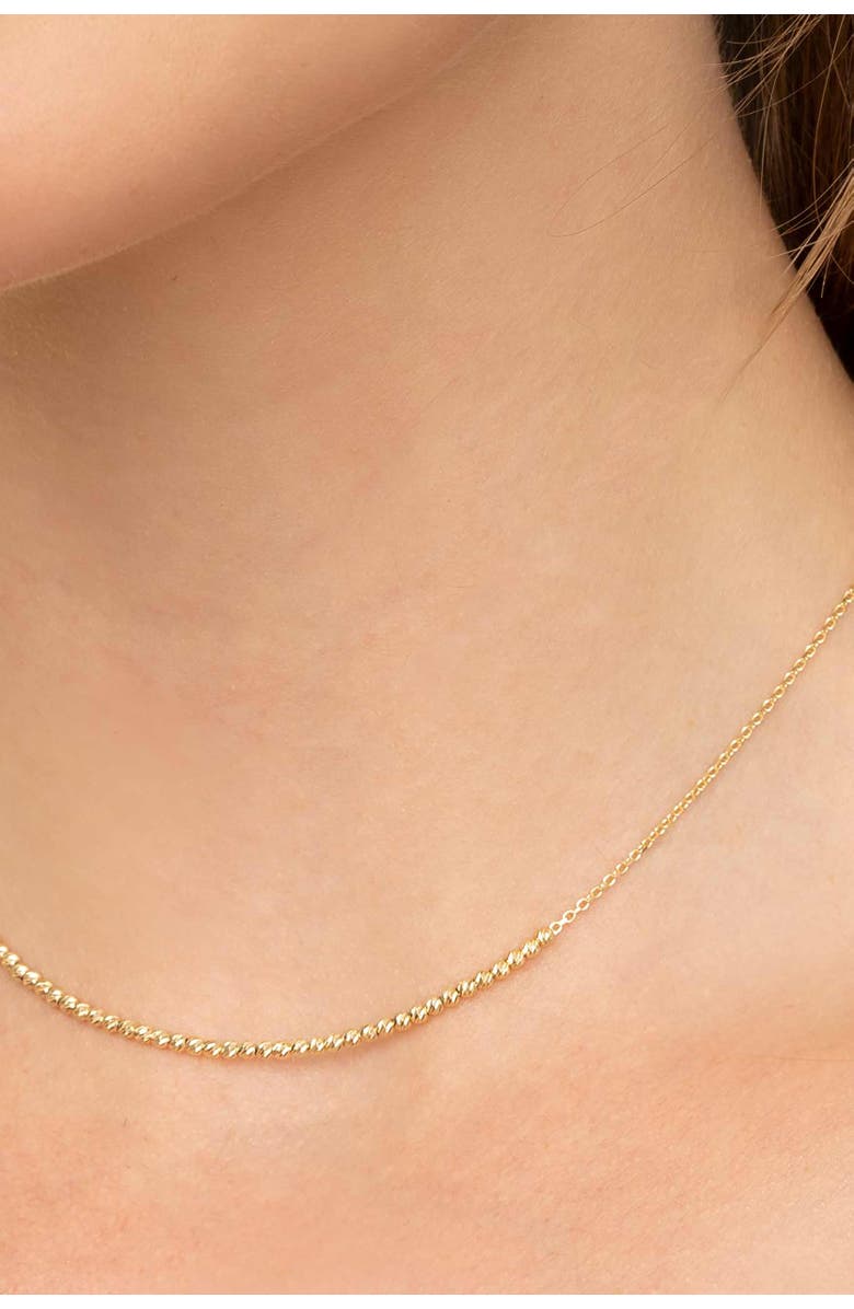 Oradina 14K Yellow Gold Celebration Ball Choker, Alternate, color, Yellow Gold