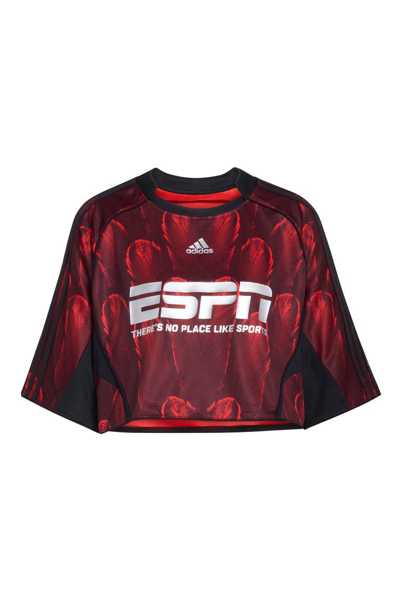 F50 Print Crop Jersey, Alternate, color, RED/ BLACK/