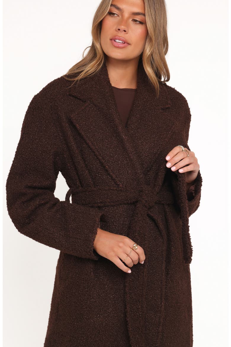 Goodie High Pile Fleece Coat, Alternate, color, CHOCOLATE