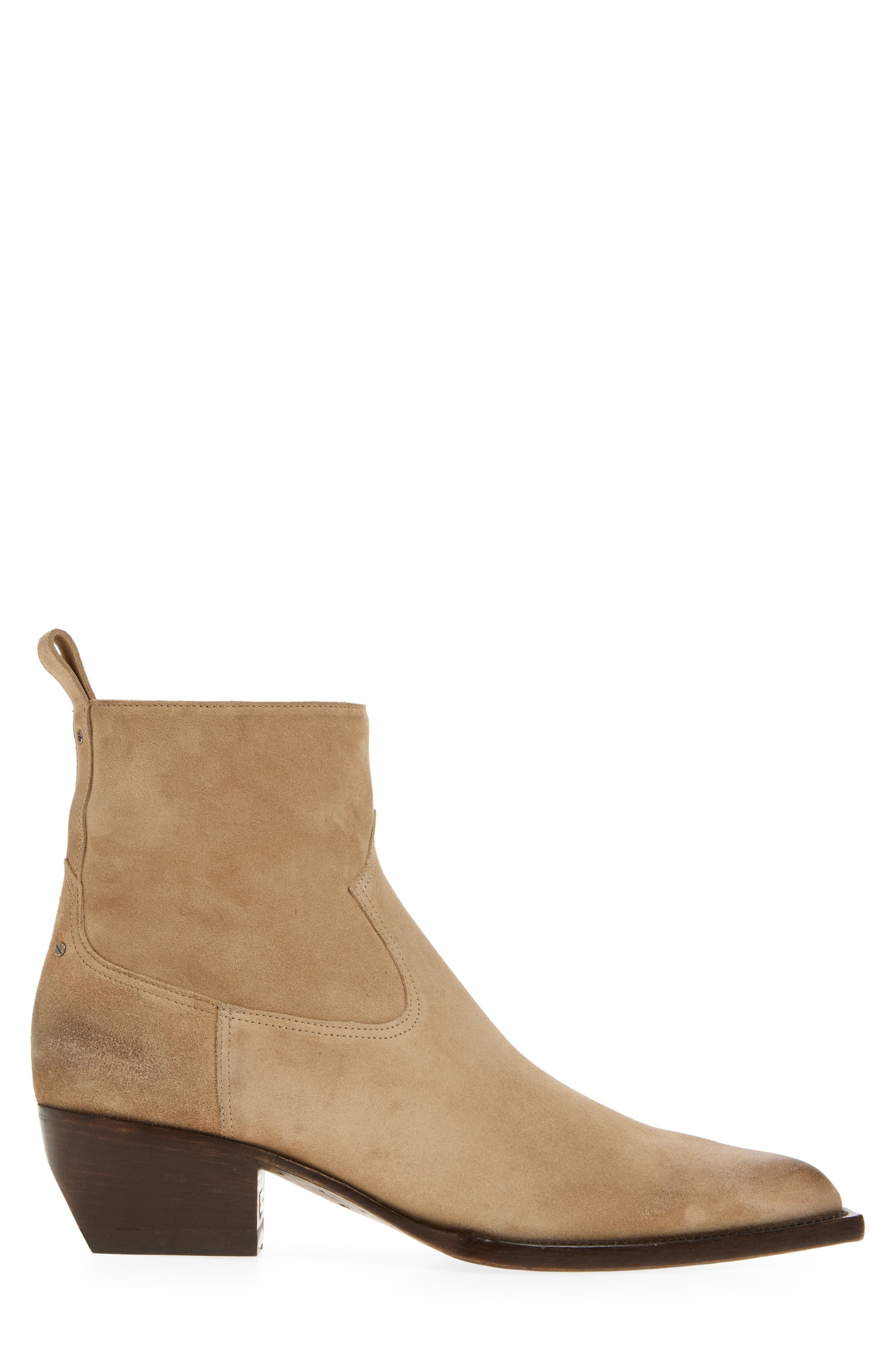 Golden Goose Debbie Pointed Toe Western Boot, Alternate, color, Sand