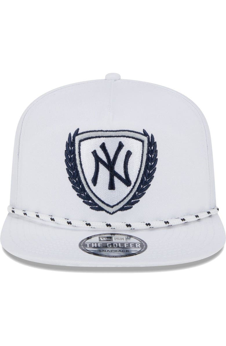 New Era Men's New Era White New York Yankees Golfer Tee 9FIFTY Snapback Hat, Alternate, color, White