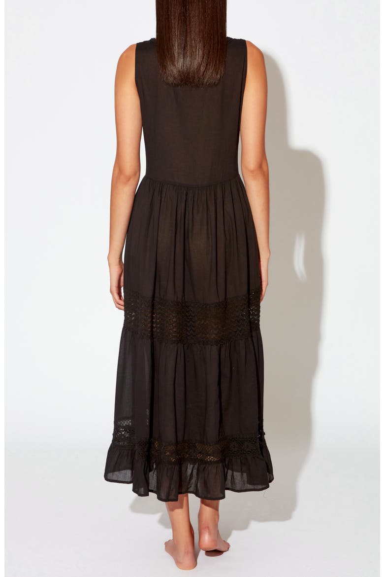 India Bazaar Cover-Up Dress, Alternate, color, BLACK