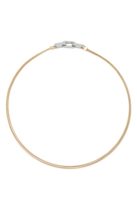 Hex Link Multilayer Necklace