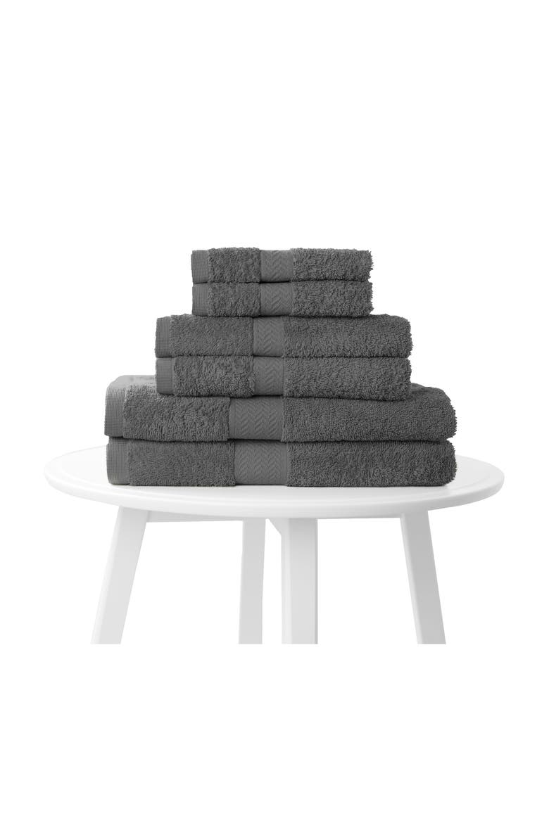 Ringspun 6-Piece Towel Set, Alternate, color, DARK GREY