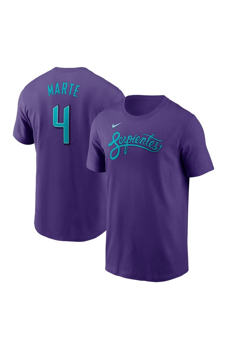 Nike Men's Nike Ketel Marte Purple Arizona Diamondbacks 2025 City Connect Fuse Name & Number T-Shirt, Alternate, color, 
