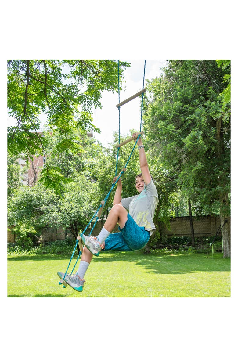 Climbing Rope Ladder 7Ft, Alternate, color, Multicolored